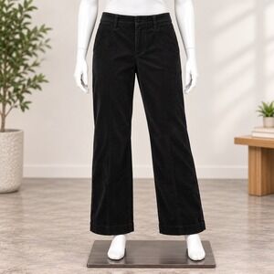Unbranded Velvet Trousers Mens 37x31 Black Straight Leg Cuffed Formal Pants